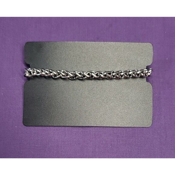 Inspired Silver Braided Chain Bracelet w/ "13.1" Half Marathon Charm, on card - Picture 3 of 12